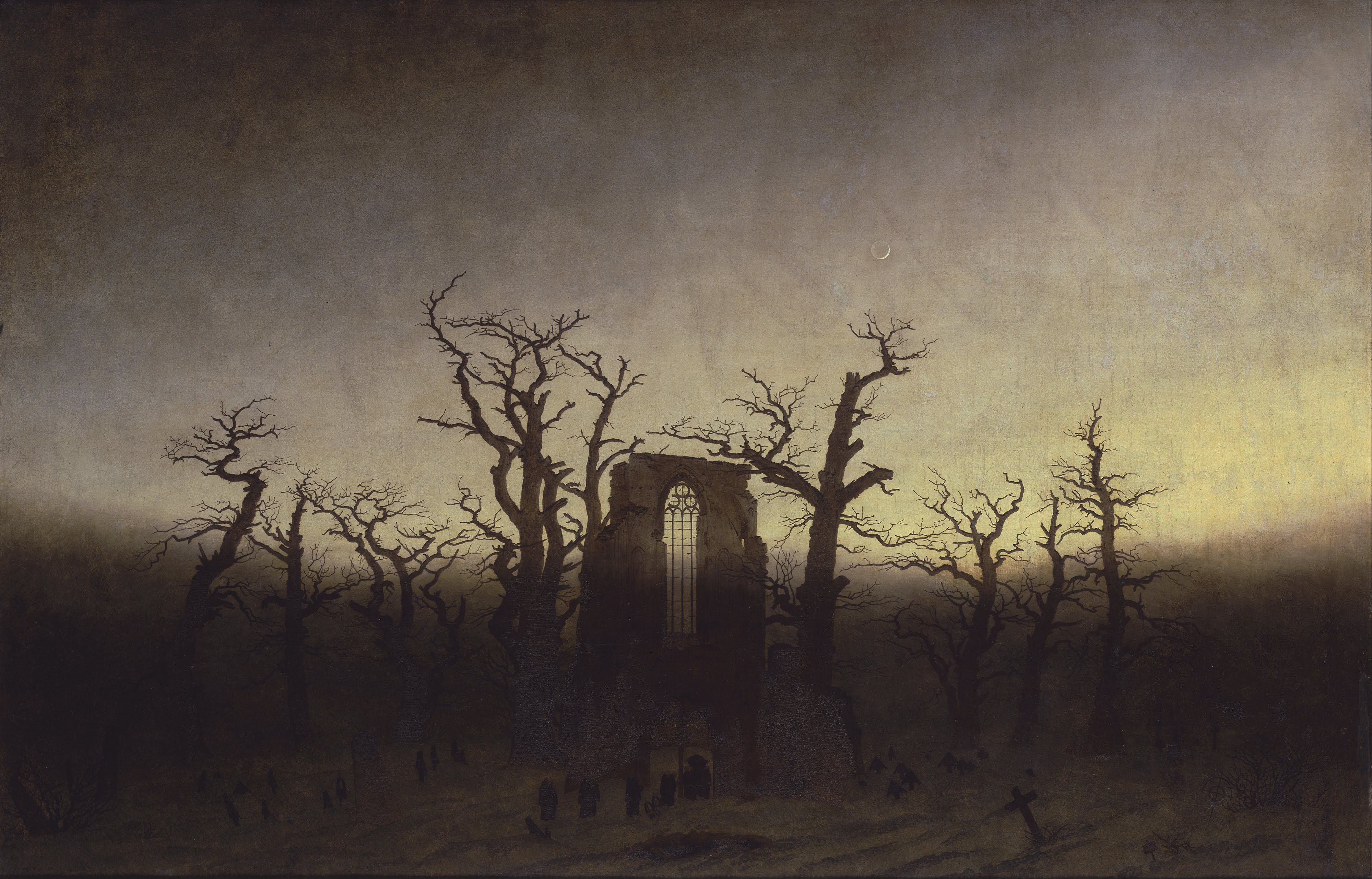 The Abbey in the Oakwood, Caspar David Friedrich, 1808-10