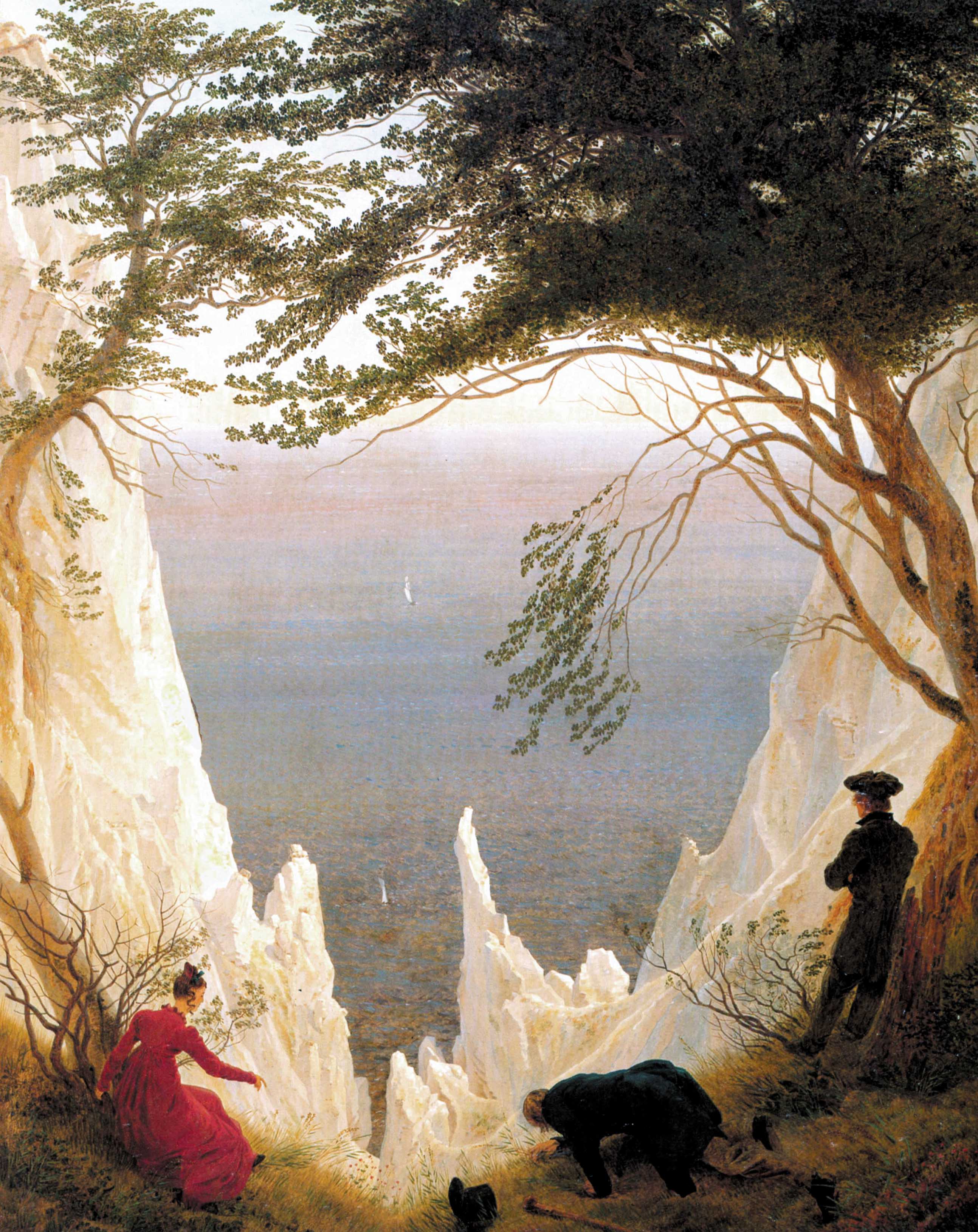 Chalk Cliffs on Rugen, Caspar David Friedrich, c.1818