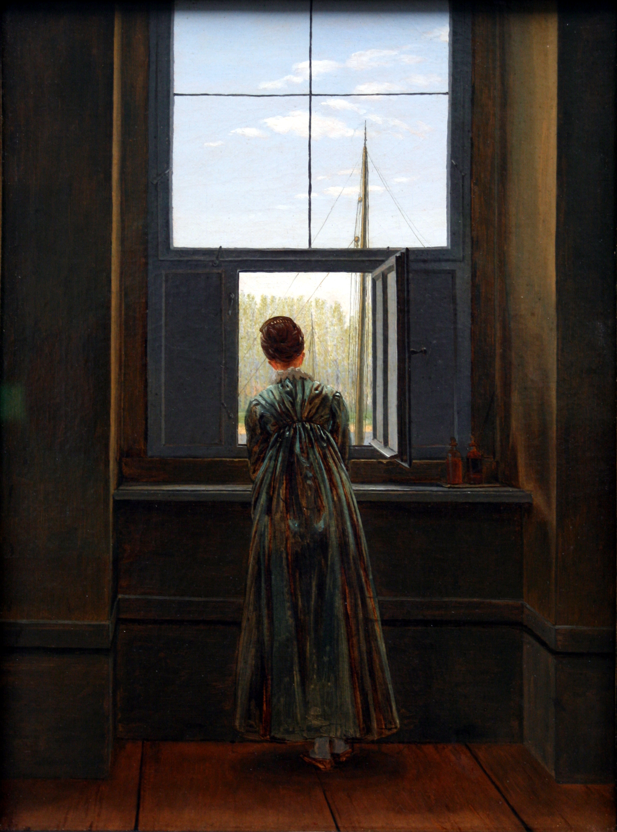 Woman at a Window, Caspar David Friedrich, 1822